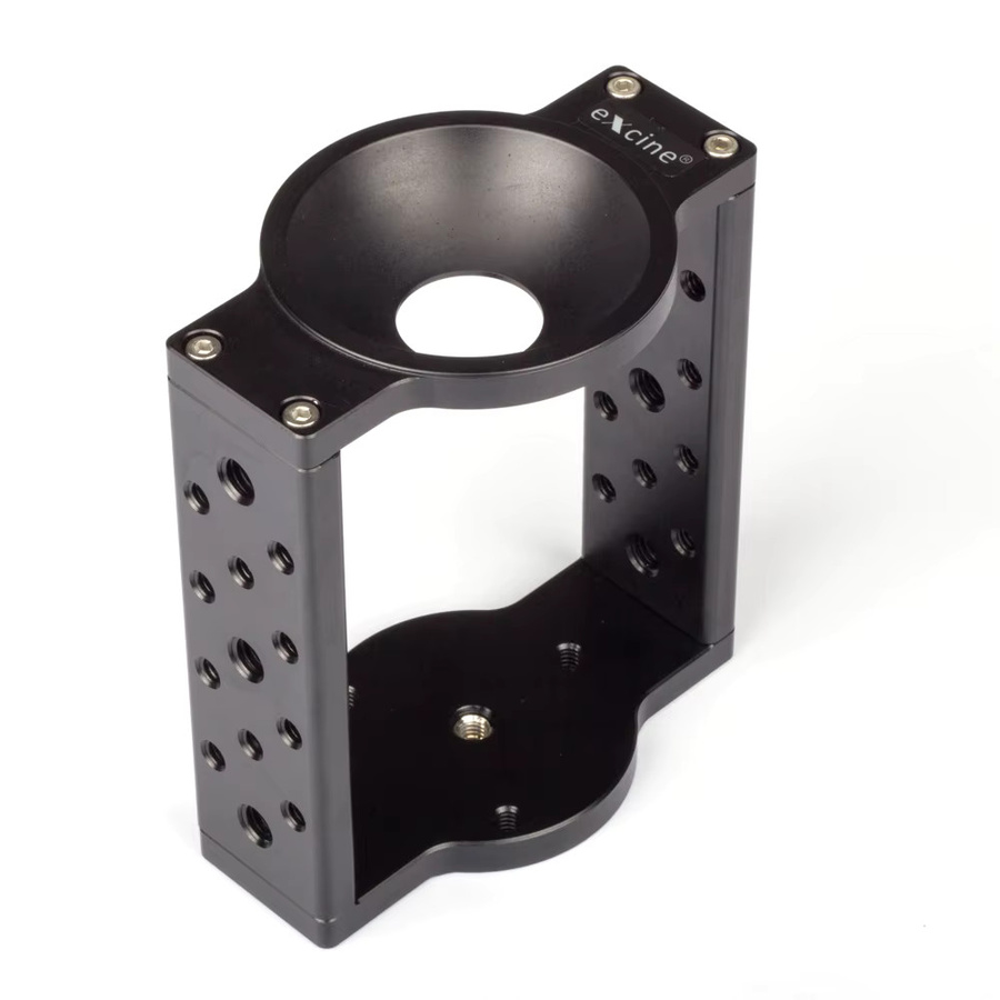 Excine Halbkugelkopf Flache Schüssel Typ Riser Konverter Adapter für Film Kamera Slider Track Dolly Kran Stativ Unterstützung, Schwarz - Bild 2
