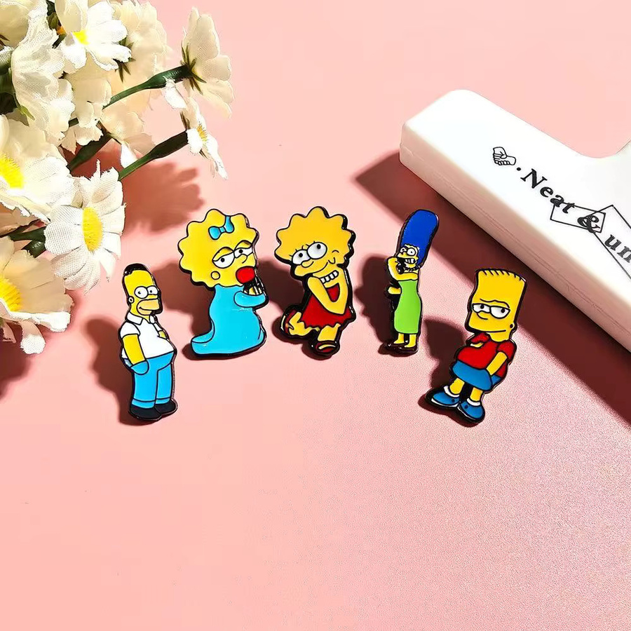 The Simpsons Broschen-Set, 5-teilig, Emaille, Bunt, Unisex - Bild 4