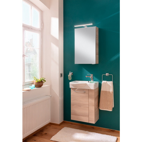 Fackelmann Spiegelschrank SBC Alaska Esche Grau mit Softclose Türen und LED-Beleuchtung B/H/T: 40 x 68 x 15,3 cm - Bild 2
