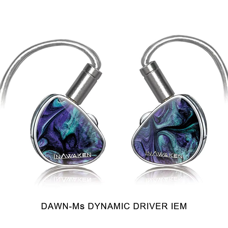 INAWAKEN DAWN In-Ear-Kopfhörer Lila-Gold mit dynamischem Treiber und OFC-Kabel sowie 3,5 mm Klinkenanschluss - Bild 2