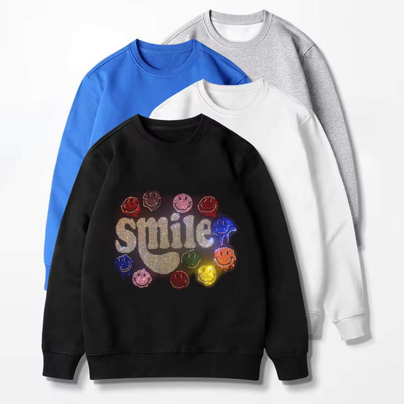 Bunter Graffiti-Strass-Wärmeübertragungsaufkleber Sparkling Smile in Multicolour für Textilien und kreative Dekoration - Bild 4