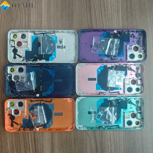 Rückgehäuse Akkudeckel für Apple iPhone 14 Pro Max zum Umbau auf iPhone 17 Pro Max inklusive Mittelrahmenabdeckung, Tasten und Fach in Green und Multicolour - Bild 1