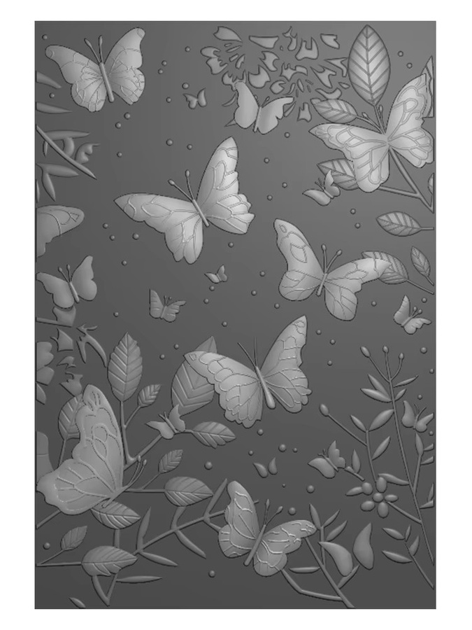 Brilliant Butterfly Shadow 3D-geprägter Ordner aus transparentem Kunststoff mit Natur-Textur-Hintergrunddesign - Bild 4