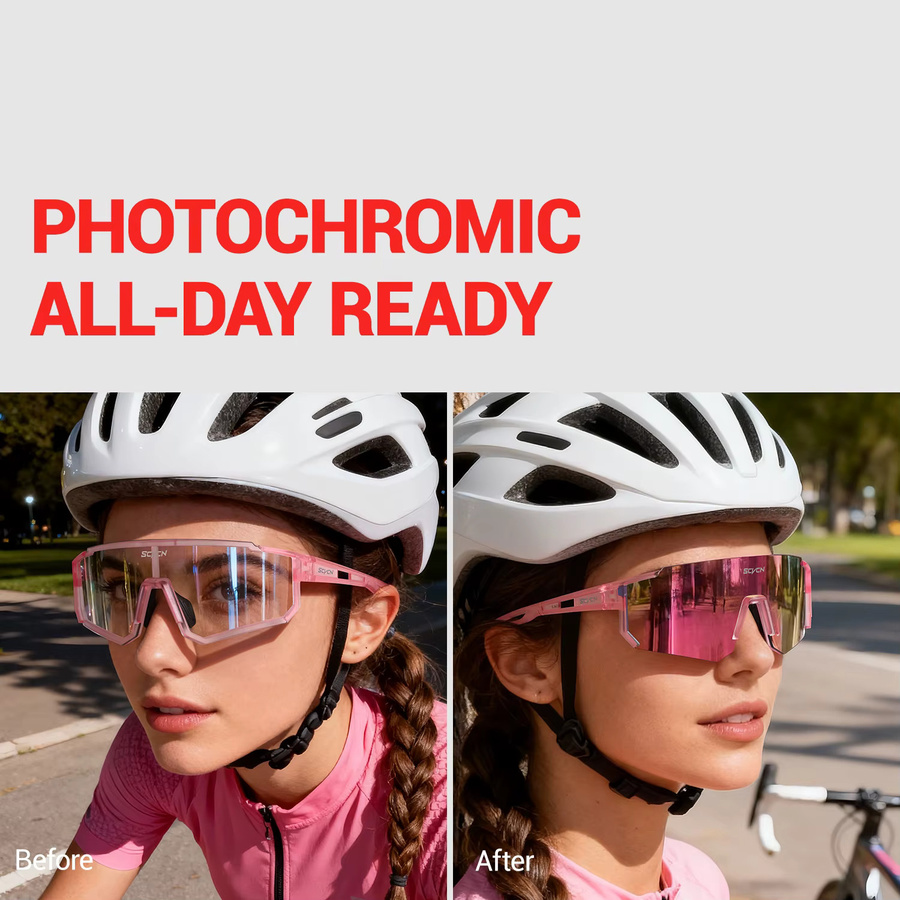 SCVCN Sportsonnenbrille, Unisex, Vollrand, Kunststoff - Bild 3