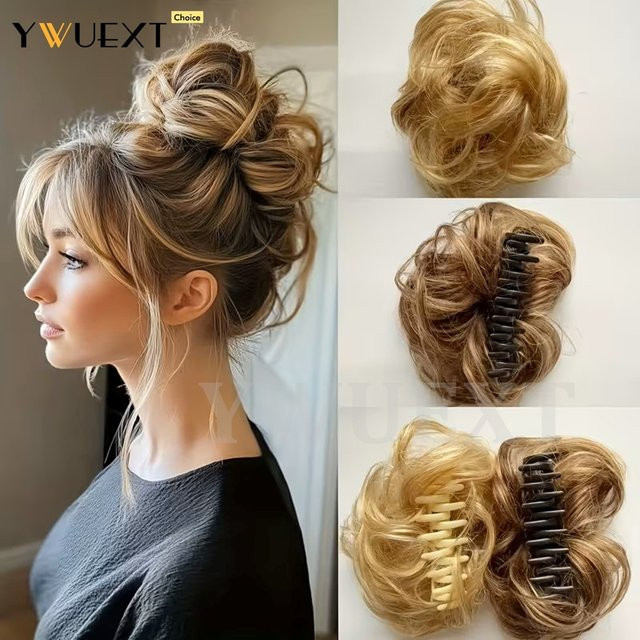 SPIKFN Clip-in-Haarknoten für lockiges Haar, Damen, 40 g - Bild 1
