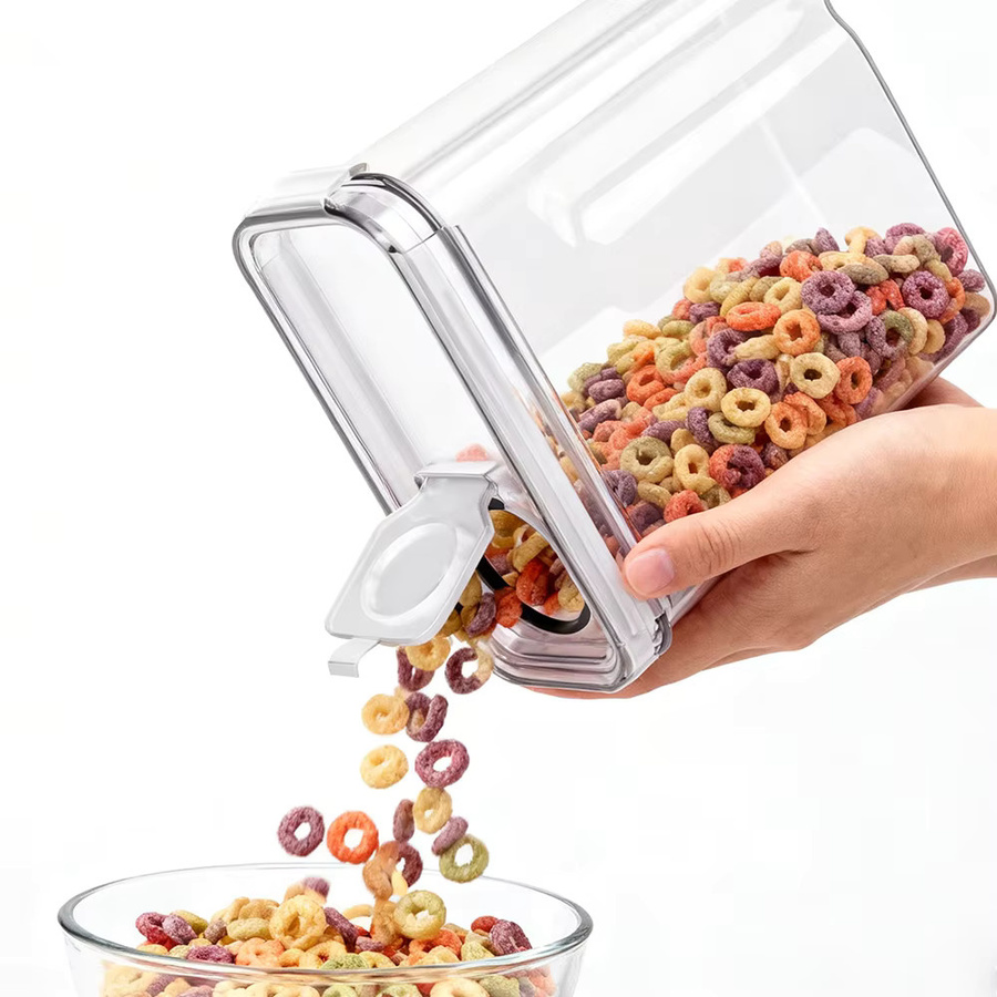 LONENESSL Luftdichte Lebensmittelbehälter aus Glas mit Deckel, Transparente Aufbewahrungsgläser für Müsli und Küchenorganizer, Auslaufsicher - Bild 2