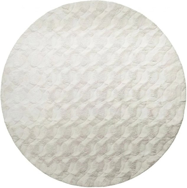 Art Universe Teppich Dune Ivroy Rund in Beige und Weiß Durchmesser: 200 cm - Bild 1
