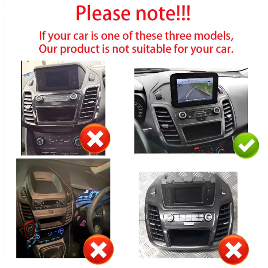 Android 16 Autoradio mit GPS Navigation und Touchscreen für Ford Transit Connect MK2 2019-2023, Multimedia Videoplayer, Schwarz - Bild 3