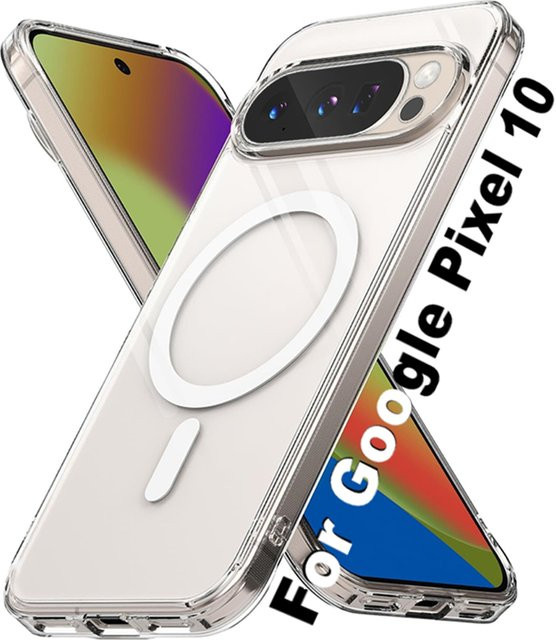 Transparente MagSafe Hülle für Google Pixel 10 Pro XL mit magnetischer kabelloser Ladefunktion und Kameraobjektivschutz, stoßfest - Bild 1