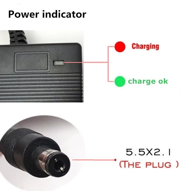 Jnenconn Intelligentes LiFePO4-Ladegerät für 4S 12V Batterien, 14,6V 5A, Schwarz - Bild 2