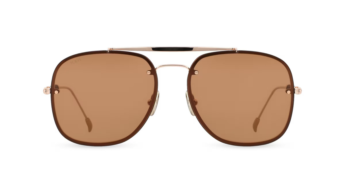 Tod's TO0322 Sonnenbrille Pilot, Vollrand, Metall, Herren, gold - Bild 1