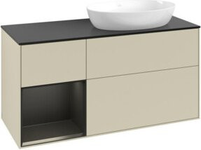 V&B Waschtischunterschrank Finion in Seidengrau lackiert, Breite: 120 cm, Tiefe: 50,1 cm, Höhe: 50,1 cm - Bild 1