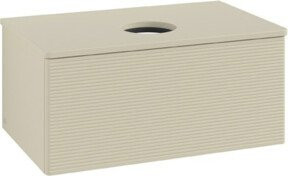 V&B Waschtischunterschrank Antao mit Frontstruktur in Lacquer Grey, B/T/H: 80 x 36 x 50 cm - Bild 1