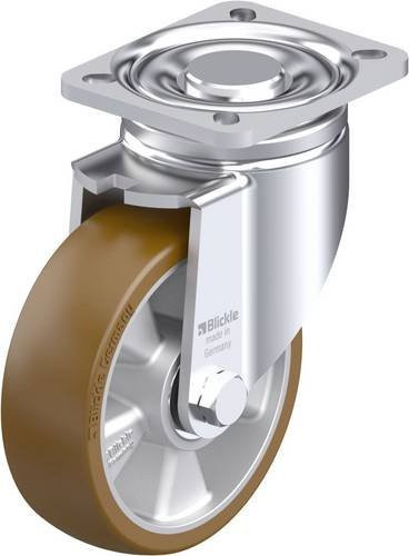 Blickle Stahlblech-Lenkrolle LH-ALB 125K-1 in Silber mit 125 mm Rad-Durchmesser und 550 kg Tragfähigkeit - Bild 1