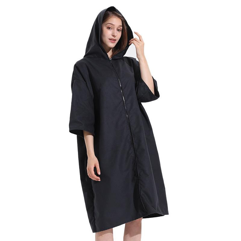 HomeHarmony Schnelltrocknender Surf- und Tauch-Poncho mit Reißverschluss, Strandtuch B/H: 110 x 78 cm - Bild 2