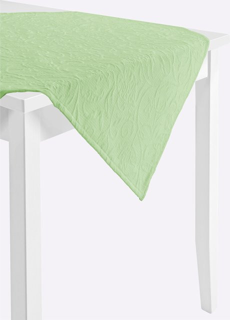 Bügelfreie Tischdecke Heine in Grün, 140 x 40 cm, Baumwollmischung - Bild 1