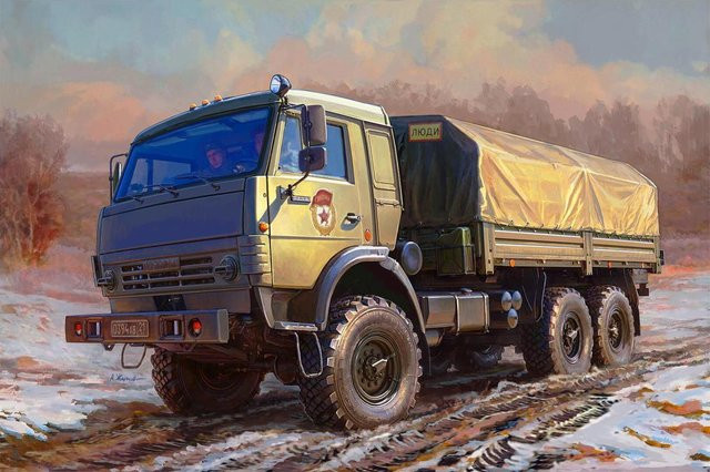 Zvezda Kamaz-530 Mustang Truck, Fahrzeug, 1:72 - Bild 1