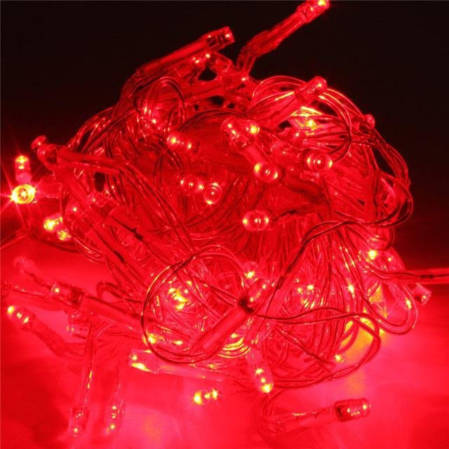 KUALOOL LED Lichterkette Outdoor Wasserdicht mit 100 LEDs in Rot, Länge: 10 m - Bild 1