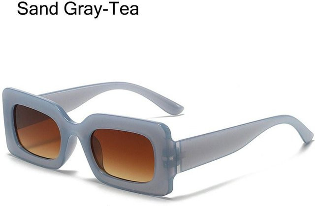 Yiran Health & Beauty Sonnenbrille Rechteckig, Kunststoff, Unisex, Gray - Bild 1