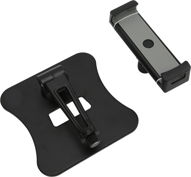 Igeteck Aluminium Tablet Ständer grau, zusammenklappbarer 360 Grad drehbarer Schreibtischhalterung für Telefon und Tablet - Bild 1
