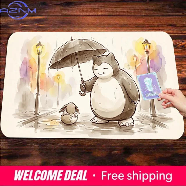 Potdemiel Pokémon Gaming-Spielmatte Snorlax & Eevee Regenschirm, Mehrfarbig - Bild 1