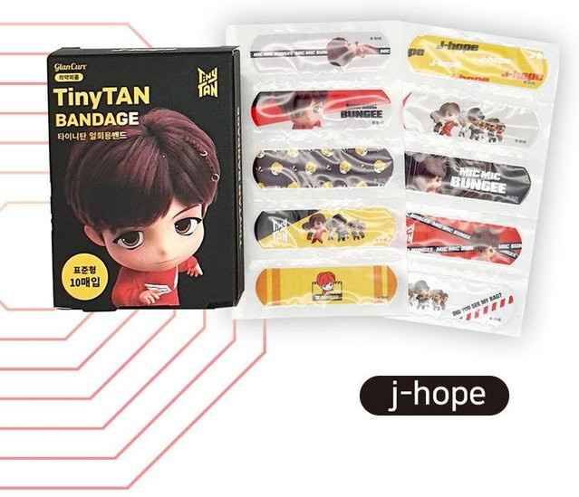 BTS TinyTAN MIC Drop Einwegverband, 200 Stück - Bild 1
