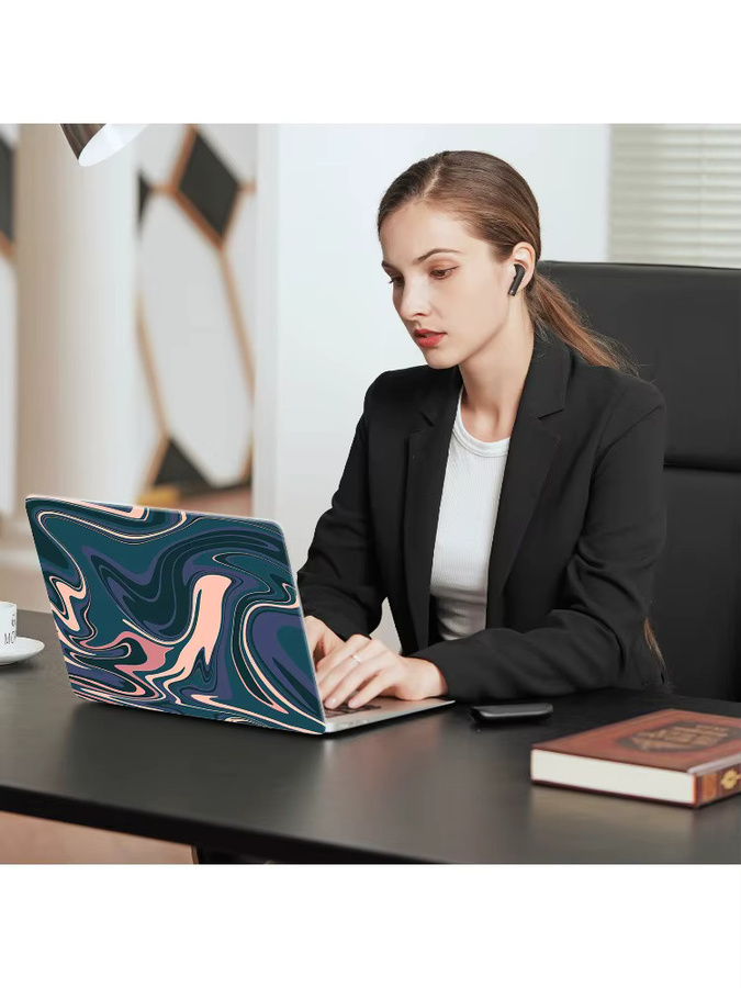 Stoßfeste Apple MacBook Laptop-Hülle mit Marmor-Swirl-Print in Multicolour für MacBook Air 13.3 A1932/A2179/A2337 und MacBook Pro 13.3 A1706/A1708 - Bild 6