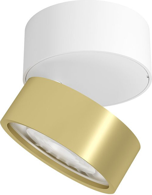LUX-IT Swing 95 Round LED-Deckenstrahler 1-flammig, Weiß und Gold, warmweißes Licht (3000K) - Bild 1