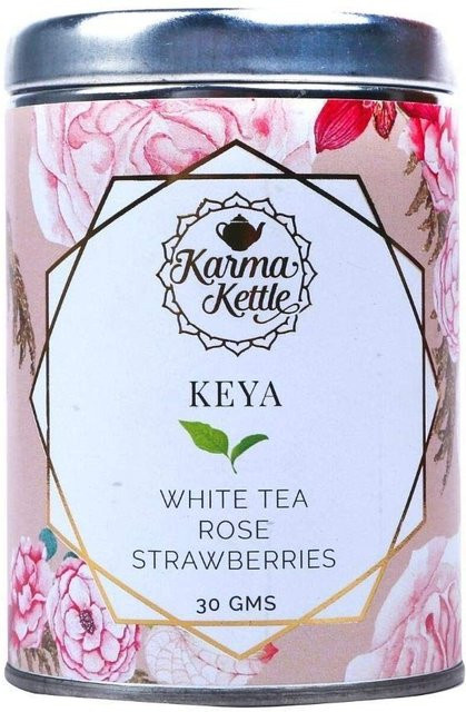 Keya Karma Kettle, Weißer Tee, Rose und Erdbeere, 30 g - Bild 1