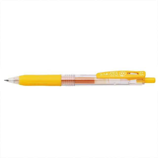 ZEBRA Sarasa Gel-Stift mit Clip, 0,5 mm, Gelb - Bild 1