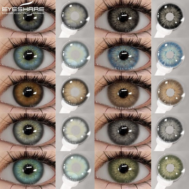 EYESHARE farbige Kontaktlinsen Jahreslinsen, 2 Stück - Bild 1