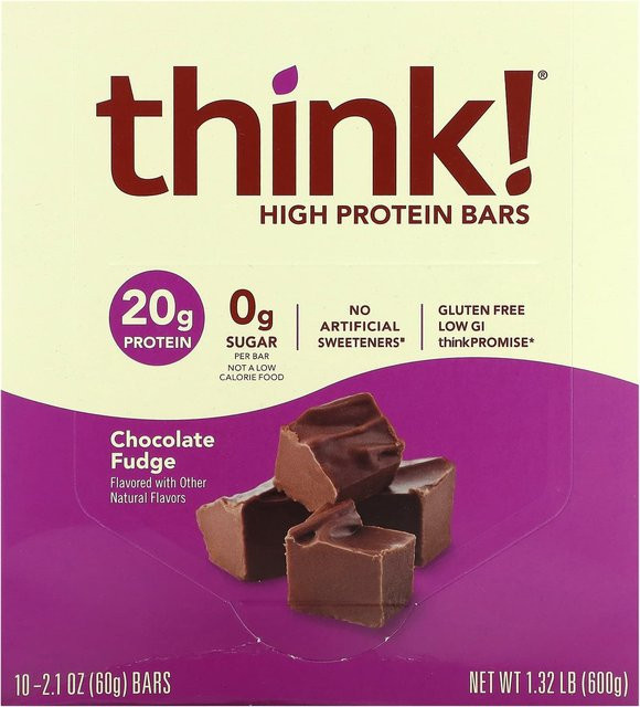Denken! Schokoriegel Schokoladen-Fudge hoher Proteingehalt 10 x 60 g - Bild 1