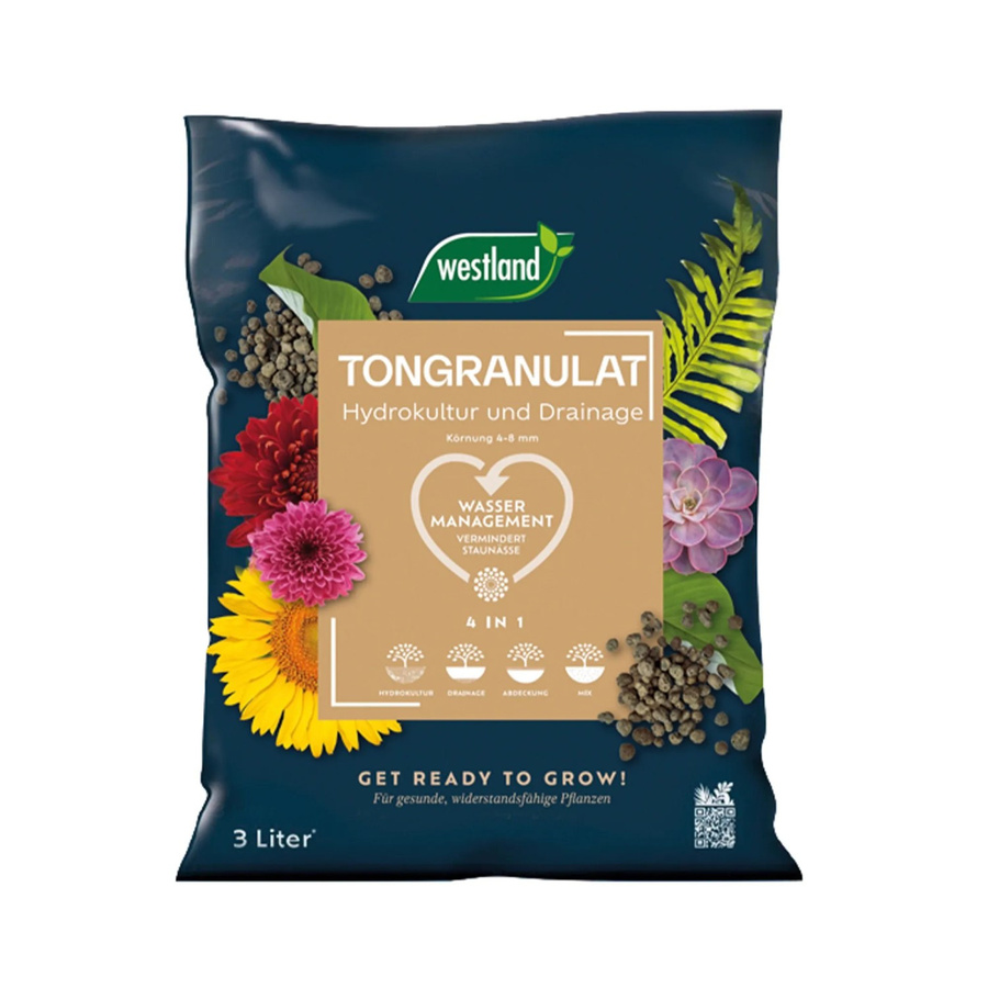 Westland Tongranulat für Hydrokulturpflanzen und Erdpflanzen, Körnung: 3,5-11 mm - Bild 2