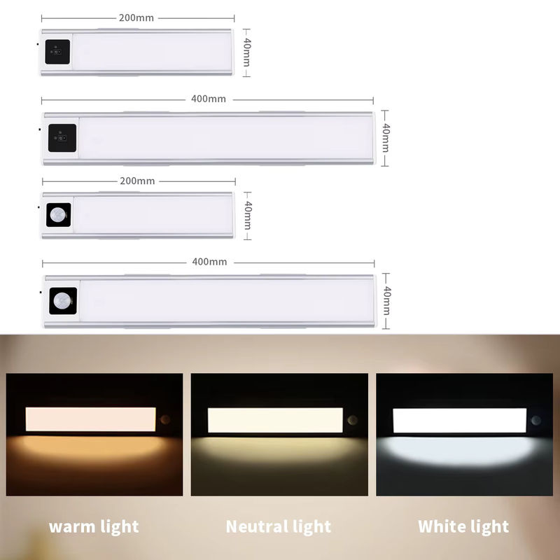 AIMENGTE LED Nachtlicht mit Bewegungssensor, drahtlose USB-wiederaufladbare Schranklampe in Weiß, Warmweiß, für Kleiderschrank, Küche und Schlafzimmer - Bild 3