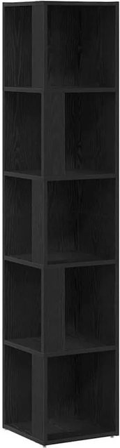 vidaXL Eckregal in Schwarz und Eichen-Optik mit minimalistischem Design, B/T/H: 33 x 33 x 164,5 cm - Bild 1