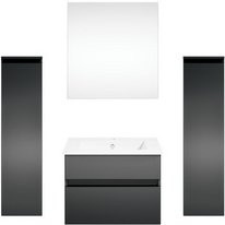 Get2You Badmöbel-Set twenty one, 5-teilig, grau, mit Waschbecken und LED-Beleuchtung, Wandmontage - Bild 1