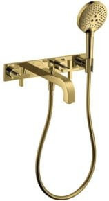 Hansgrohe Axor Citterio Wannenarm mit Fertigmontageset, 3-Loch-Ausführung, Gold optik - Bild 1