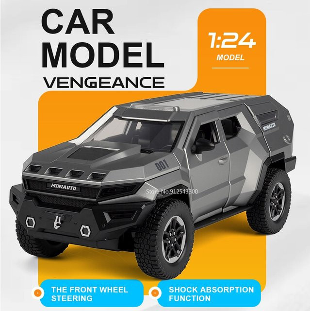 RMZ city Vengeance Polizeiauto, Modellspielzeug, 1:24 Maßstab, mit Licht und Sound - Bild 1