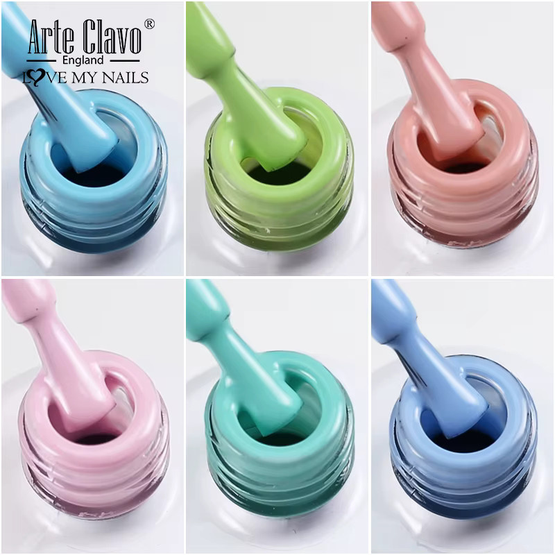 Arte Clavo Gel-Nagellack Set, 4 Stück, Bunter Glitzer, 15 ml, Schimmernd - Bild 1