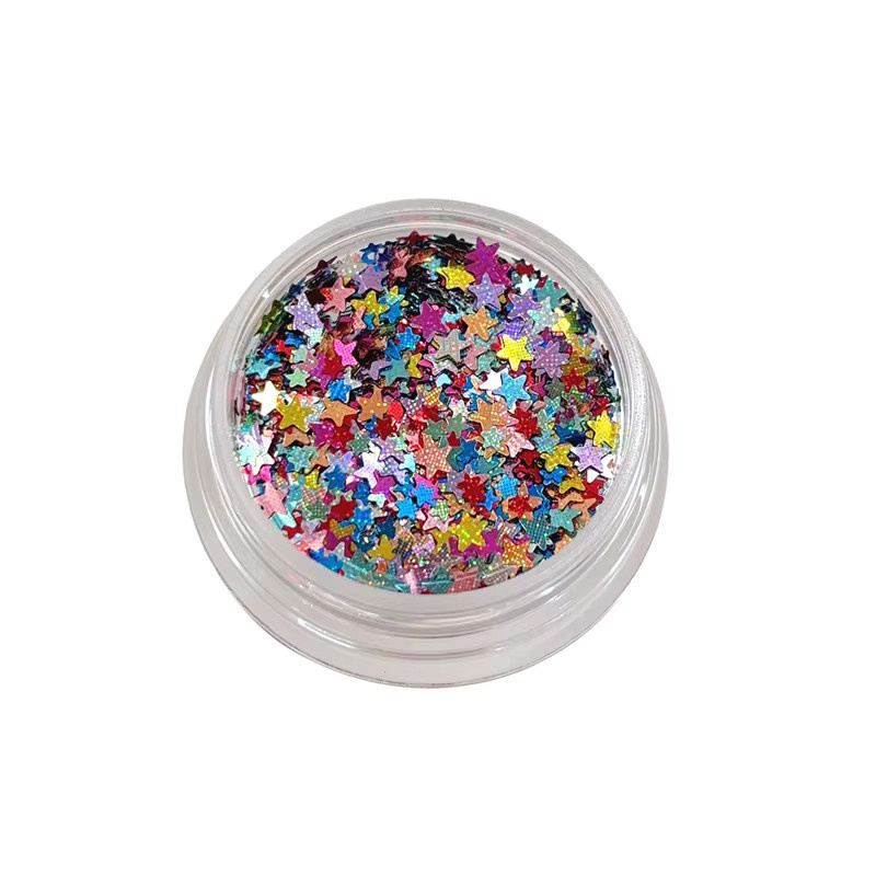 JETTING Nagelpailletten 3D Glitzer-Sterne, Mixed Color, Glänzend - Bild 3