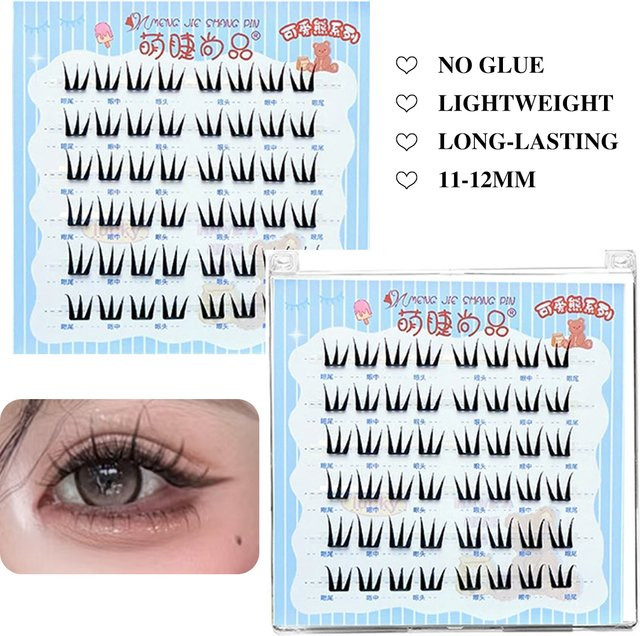Sosweet Falsche Wimpern, selbstklebend, natürlich - Bild 1