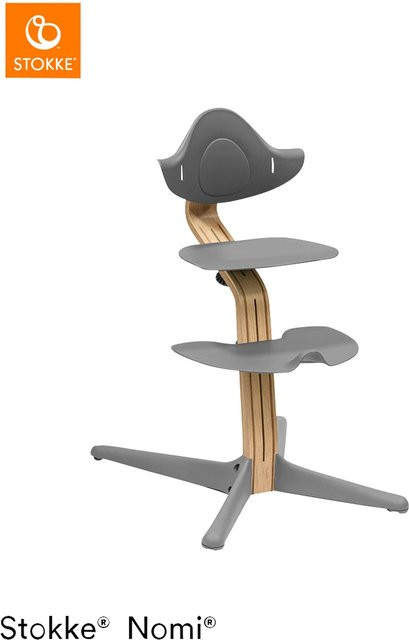 Stokke Nomi Bundle Hochstuhl Eiche inkl. Babyset in Grau - Bild 1
