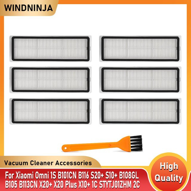 Ninja HEPA-Filter Ersatzteil in Weiß für Xiaomi Roboterstaubsauger Omni 1S B101CN B116 S20+ S10+ B108GL B105 B113CN X20+ X20 Plus X10+ 1C STYTJ01ZHM 2C - Bild 1