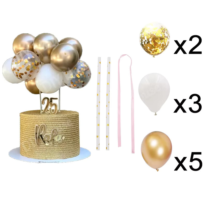 10 Stück Metall Ballon Kuchen Topper in Wolkenform für Geburtstag, Hochzeit und Party, Durchmesser: 12,7 cm - Bild 2