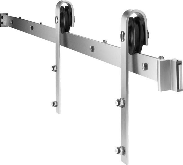 Buying Solutions MB Schiebescheunentor Beschläge-Set für einzelne Schiebetüren aus Stahl in Silber - Bild 1