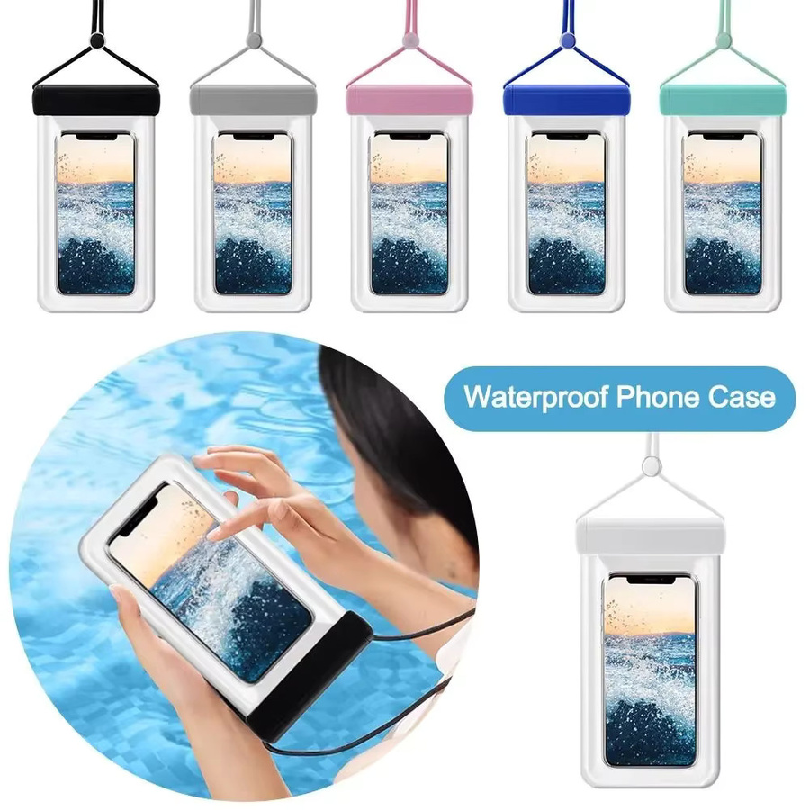 Wasserdichte Handyhülle mit Touchscreen-Funktion für Smartphones unter 7,2 Zoll, transparente Schutzhülle mit Lanyard zum Schwimmen und Tauchen - Bild 2