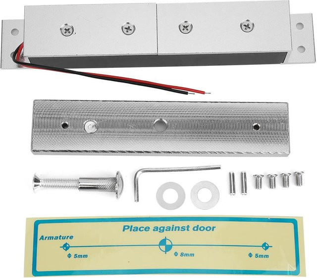 Aimo Magnetschloss 12 V verdeckt und randlos für Holz- oder Metalltüren in Grau/Silber - Bild 1