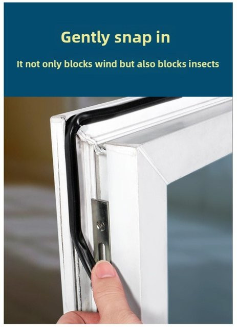 Winddichte und wasserdichte Fensterdichtungsstreifen aus schwarzem EPDM-Gummi für nach innen öffnende Fenster zur Schalldämmung - Bild 1