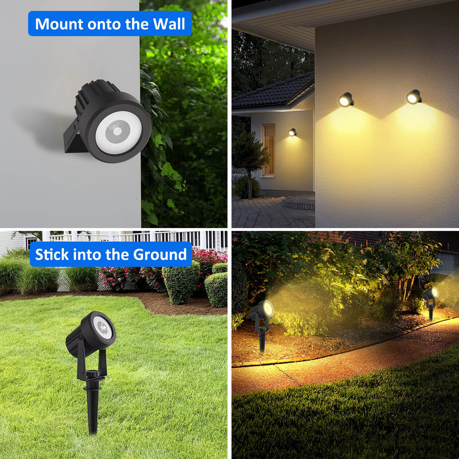 T-SUNRISE Solar LED Außenstrahler mit RGB-Funktion und IP65 Wasserdichtigkeit für den Garten - Bild 5