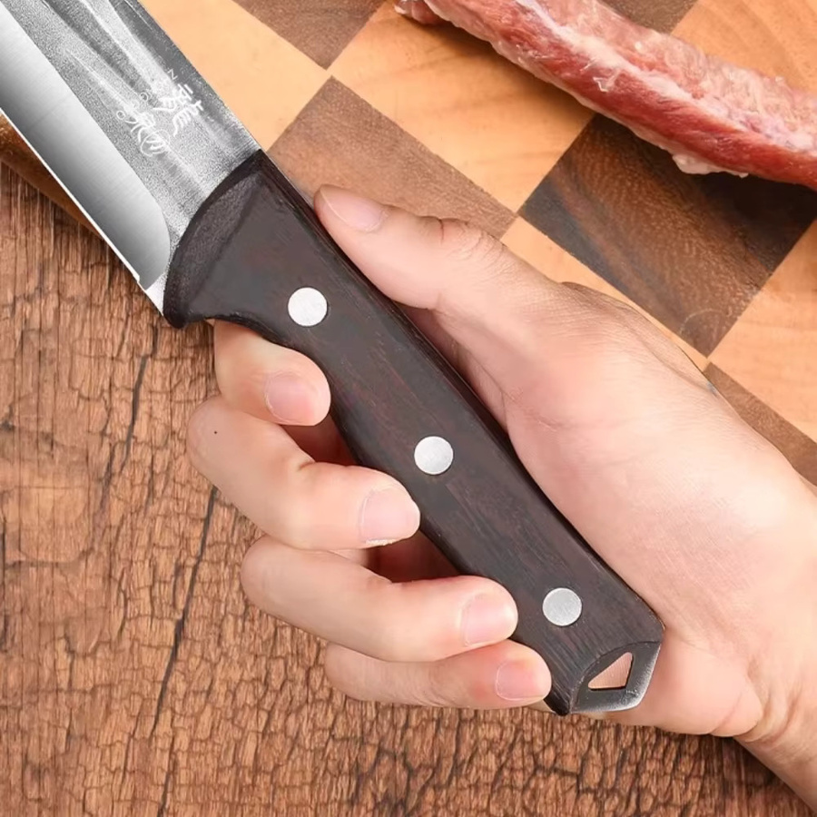 PLYS Handgeschmiedetes Fleischschabermesser mit Holzgriff zum Schlachten und Schneiden von Fleisch - Bild 4